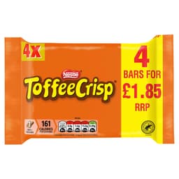 Toffee Crisp Bar 4 Pack Multipack 124g £1.85 PMP