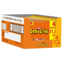 Toffee Crisp Bar 4 Pack Multipack 124g £1.85 PMP