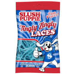 Slush Puppie Tingly Zingly Laces Blue Raspberry Bag 120g