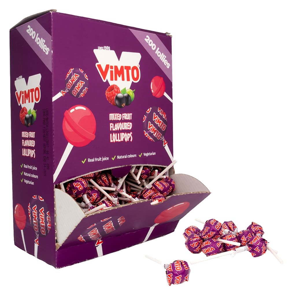 Vimto Mixed Fruit Flavoured Lollipops 200 Pack 7g