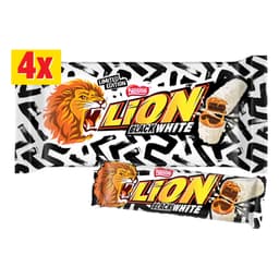Lion Black White Bar 4 Pack Multipack 120g