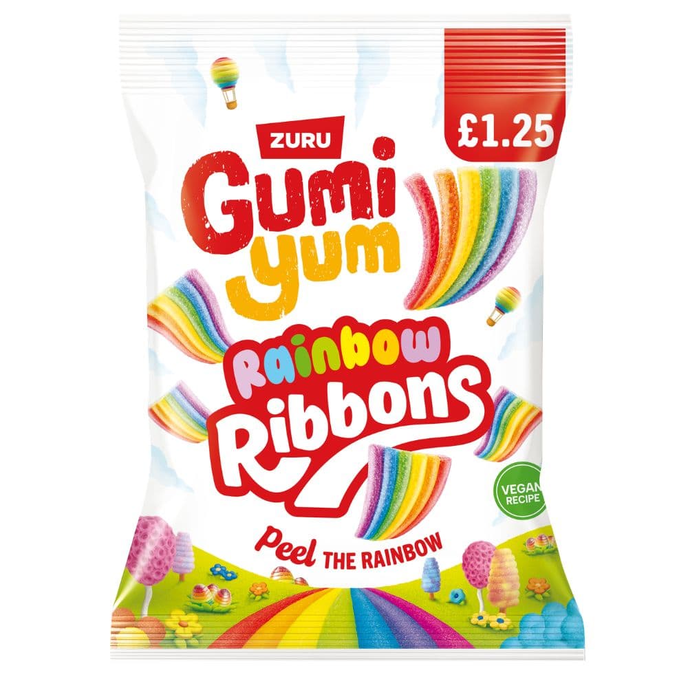 Gumi Yum Rainbow Ribbons Bag 120g £1.25 PMP