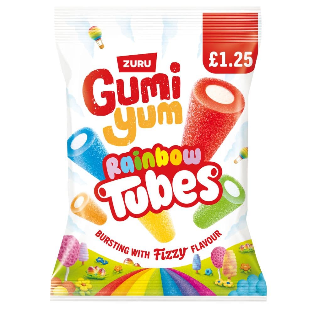 Gumi Yum Rainbow Tubes Bag 120g £1.25 PMP