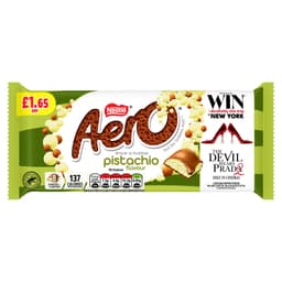 Aero Pistachio Flavour Milk Chocolate Sharing Bar 90g £1.65 PMP
