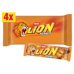 Lion Limited Edition Peanut Bars 4 Pack Multipack 124g 