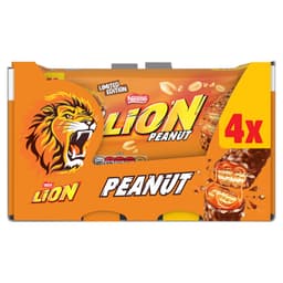 Lion Limited Edition Peanut Bars 4 Pack Multipack 124g 
