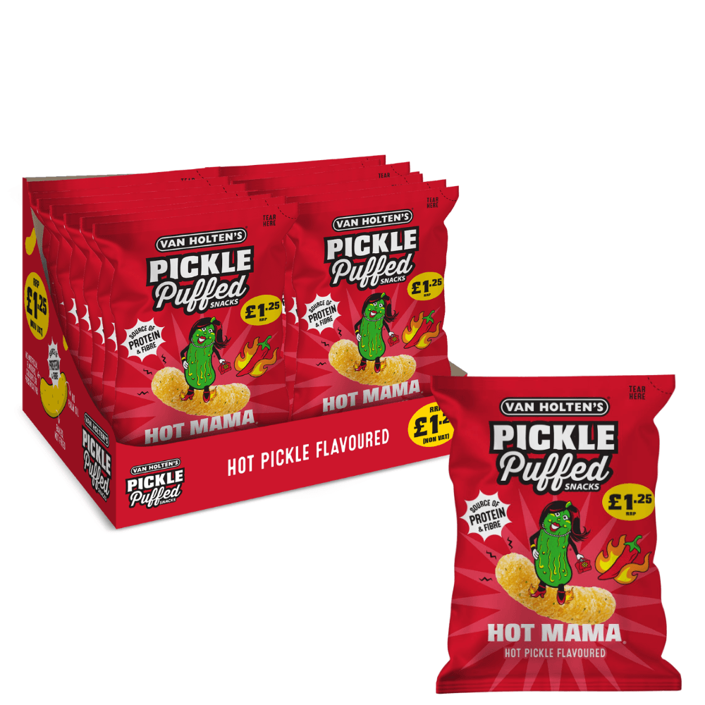 Van Holten's Hot Mama Hot Pickle Puffed Snacks Bag £1.25 PMP