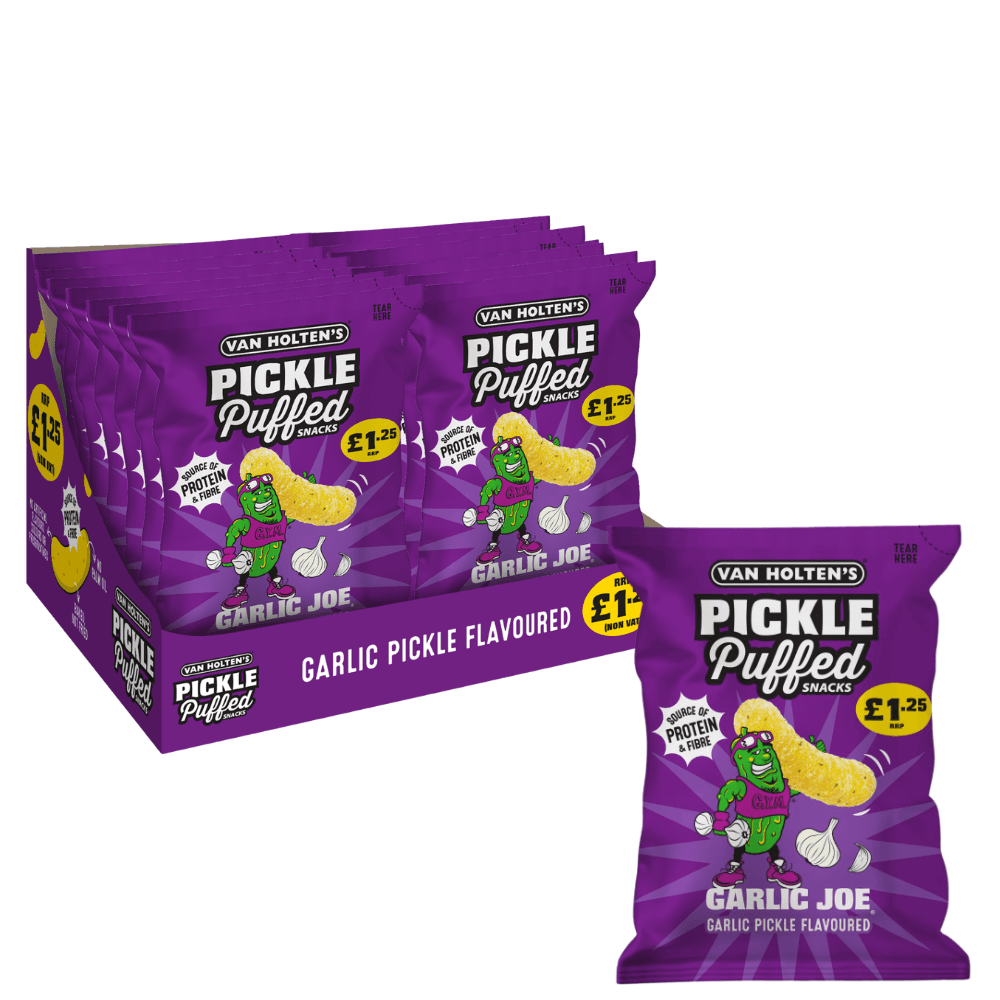 Van Holten's Garlic Joe Garlic Pickle Puffed Snacks Bag £1.25 PMP