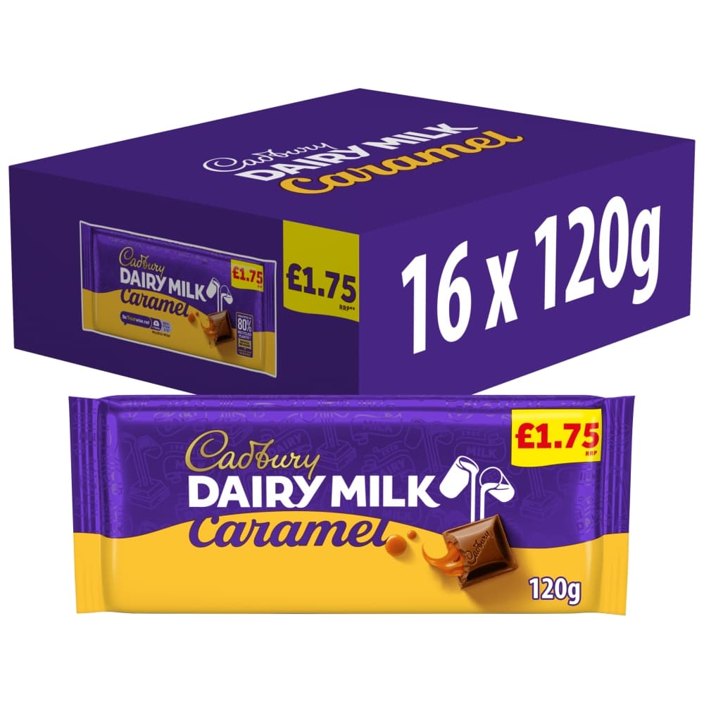 Cadbury Dairy Milk Caramel Chocolate Bar 120g £1.75 PMP