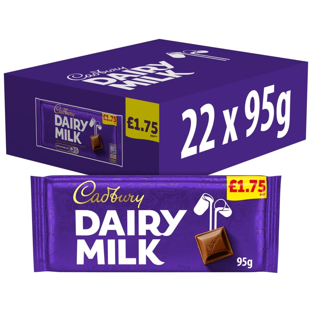 Cadbury Dairy Milk Classic Chocolate Bar 95g £1.75 PMP