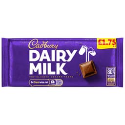 Cadbury Dairy Milk Classic Chocolate Bar 95g £1.75 PMP