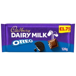 Cadbury Dairy Milk Oreo Chocolate Bar 120g £1.75 PMP