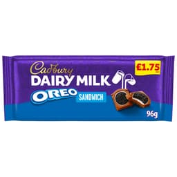 
Cadbury Dairy Milk Oreo Chocolate Bar 96g £1.75 PMP
