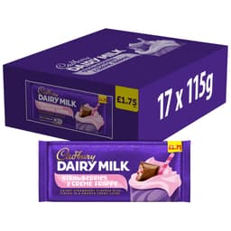 Cadbury Dairy Milk Strawberries & Creme Frappe Chocolate Bar 115g £1.75 PMP