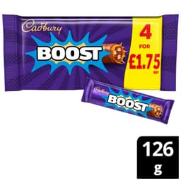 Cadbury Boost Chocolate Bar 4 Pack Multipack 126g £1.75 PMP