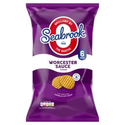 Seabrook The Original Crinkle Cut Crisp Worcester Sauce Flavour 6 Pack 