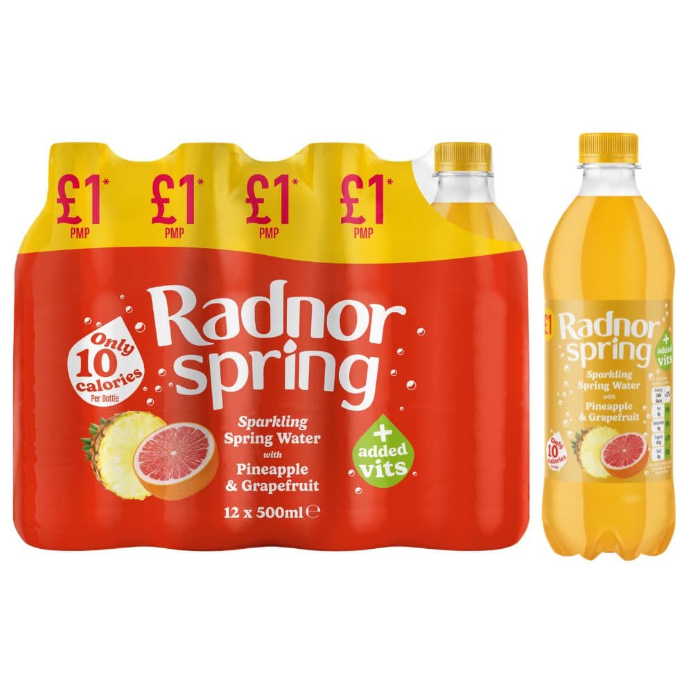 Radnor Spring Pineapple & Grapefruit Sparkling Spring Water 500ml £1 PMP