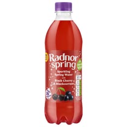 Radnor Spring Cherry & Blackcurrant Sparkling Spring Water 500ml £1 PMP