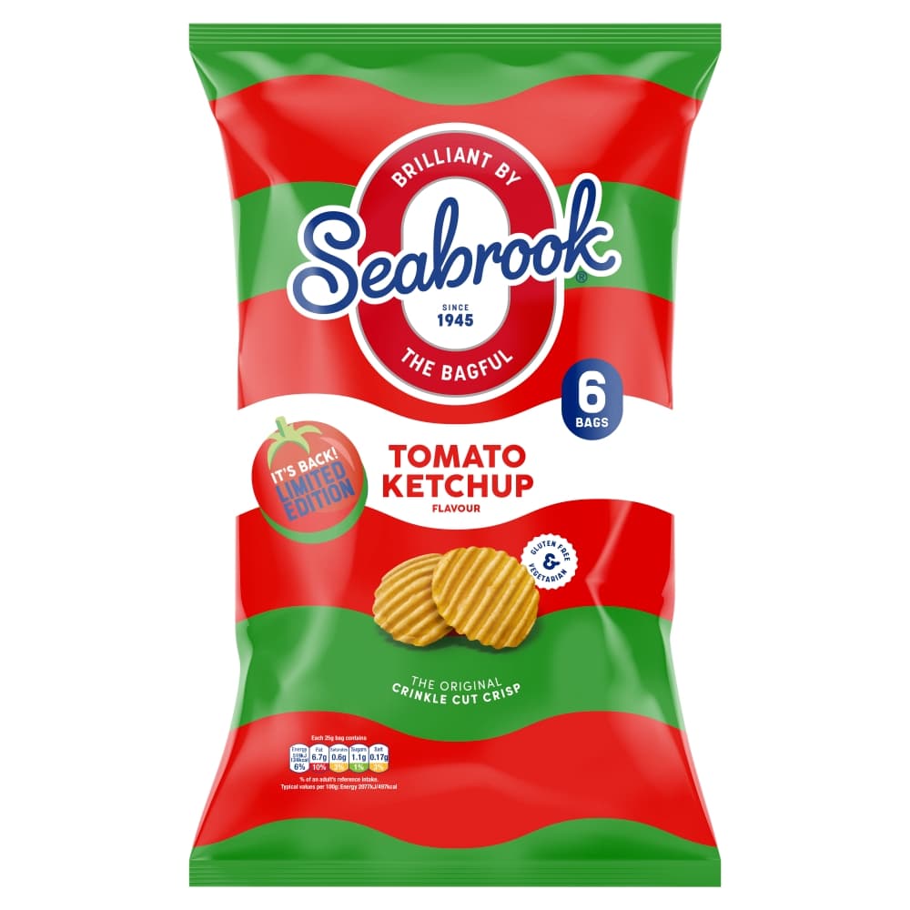 Seabrook Tomato Ketchup Flavour 6 Pack 