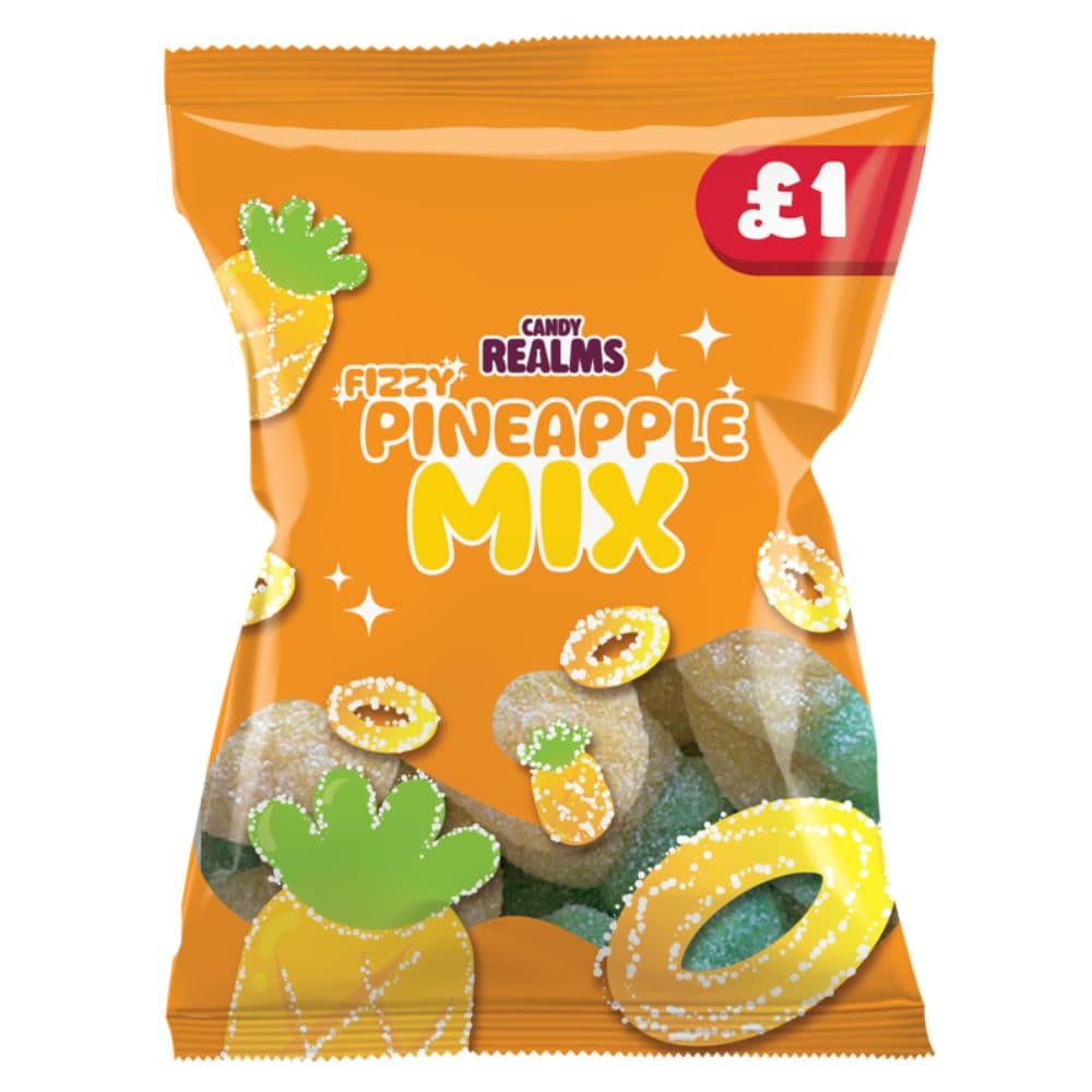 Candy Realms Fizzy Pineapple Mix Bag 160g £1 PMP
