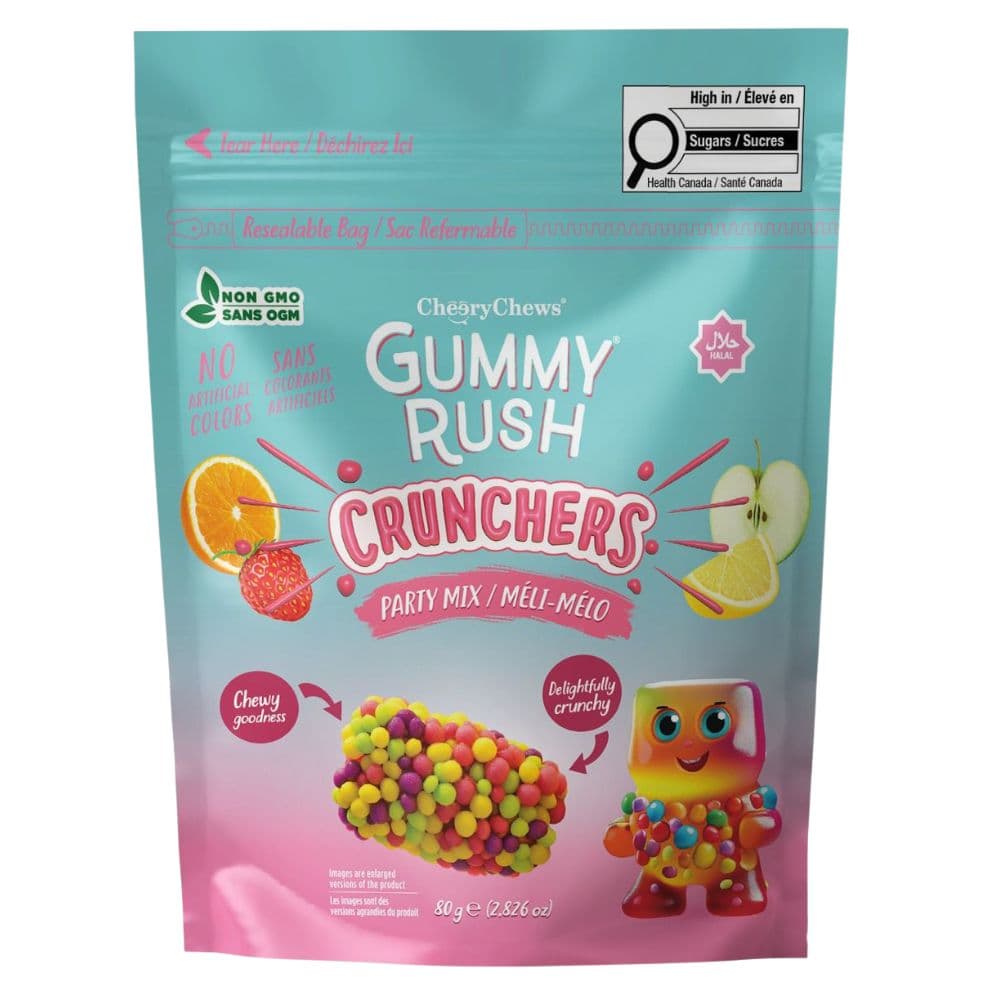 Gummy Rush Crunchers Party Mix Pouch 80g