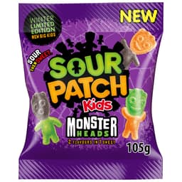 Sour Patch Kids Monster Heads Candy Bag 105g