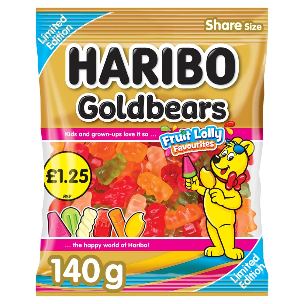 Haribo Limited Edition Goldbears Fruit Lolly Favourites 140g £1.25 PMP
