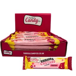 The Real Candy Co. Rhubarb & Custard Nougat Bar 130g