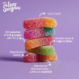 Nutriluv Less Sugar Sour Worms Gummy Candy Bag 50g