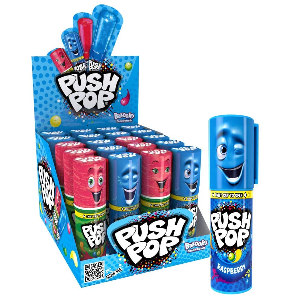 Bazooka Push Pop Raspberry & Watermelon 15g