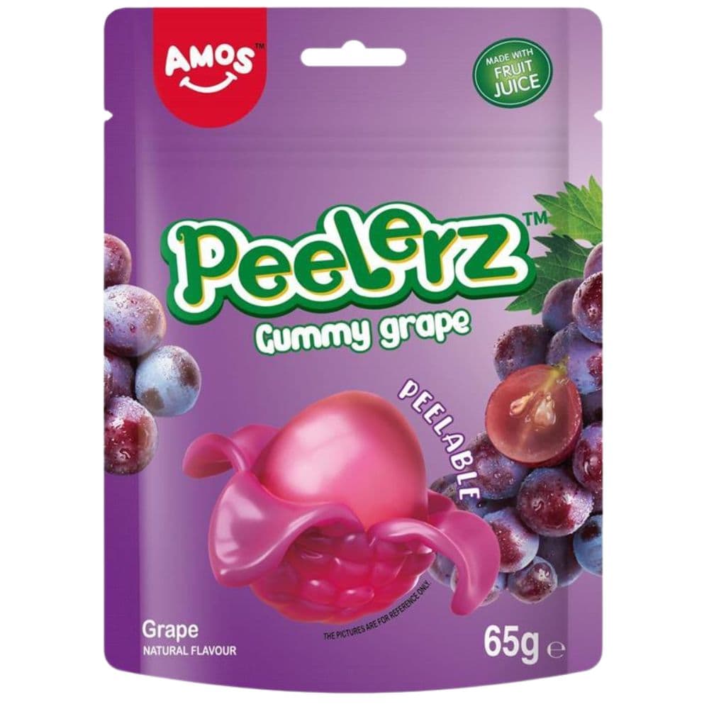 Amos Peelerz Gummy Grape Flavour Pouch 65g