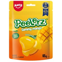 Amos Peelerz Gummy Mango Flavour Pouch 65g