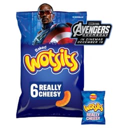 Wotsits Really Cheesy Snacks Multipack Cheese Crisps 6 Pack