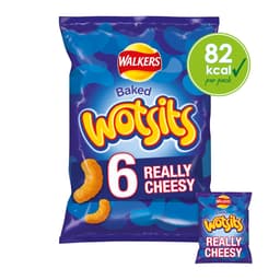 Wotsits Really Cheesy Snacks Multipack Cheese Crisps 6 Pack