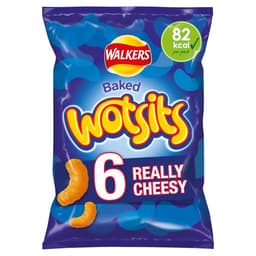 Wotsits Really Cheesy Snacks Multipack Cheese Crisps 6 Pack