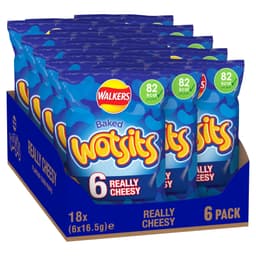 Wotsits Really Cheesy Snacks Multipack Cheese Crisps 6 Pack