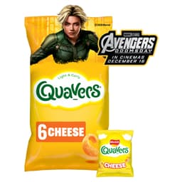 Walkers Quavers Cheese Multipack Snacks Crisps 6 Pack