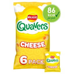 Walkers Quavers Cheese Multipack Snacks Crisps 6 Pack
