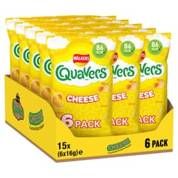 Walkers Quavers Cheese Multipack Snacks Crisps 6 Pack