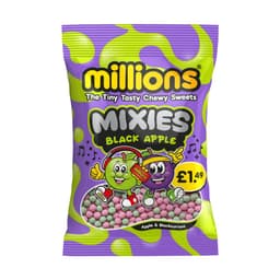 Millions Mixies Black Apple Bag 100g £1.49 PMP