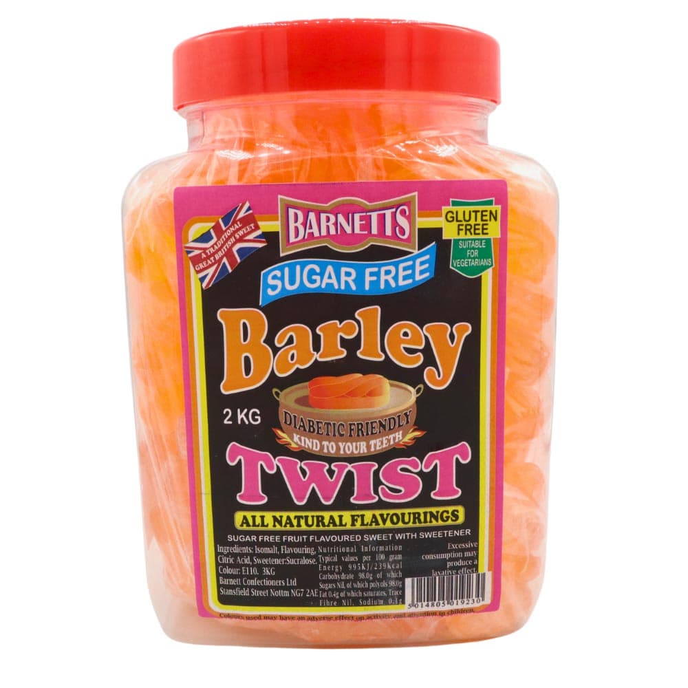 Barnetts Sugar Free Barley Twist Jar 2kg
