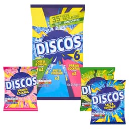 Discos Assorted Variety Crisps 6 Pack