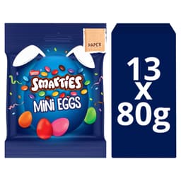 Smarties Milk Chocolate Easter Mini Eggs Sharing Bag 80g