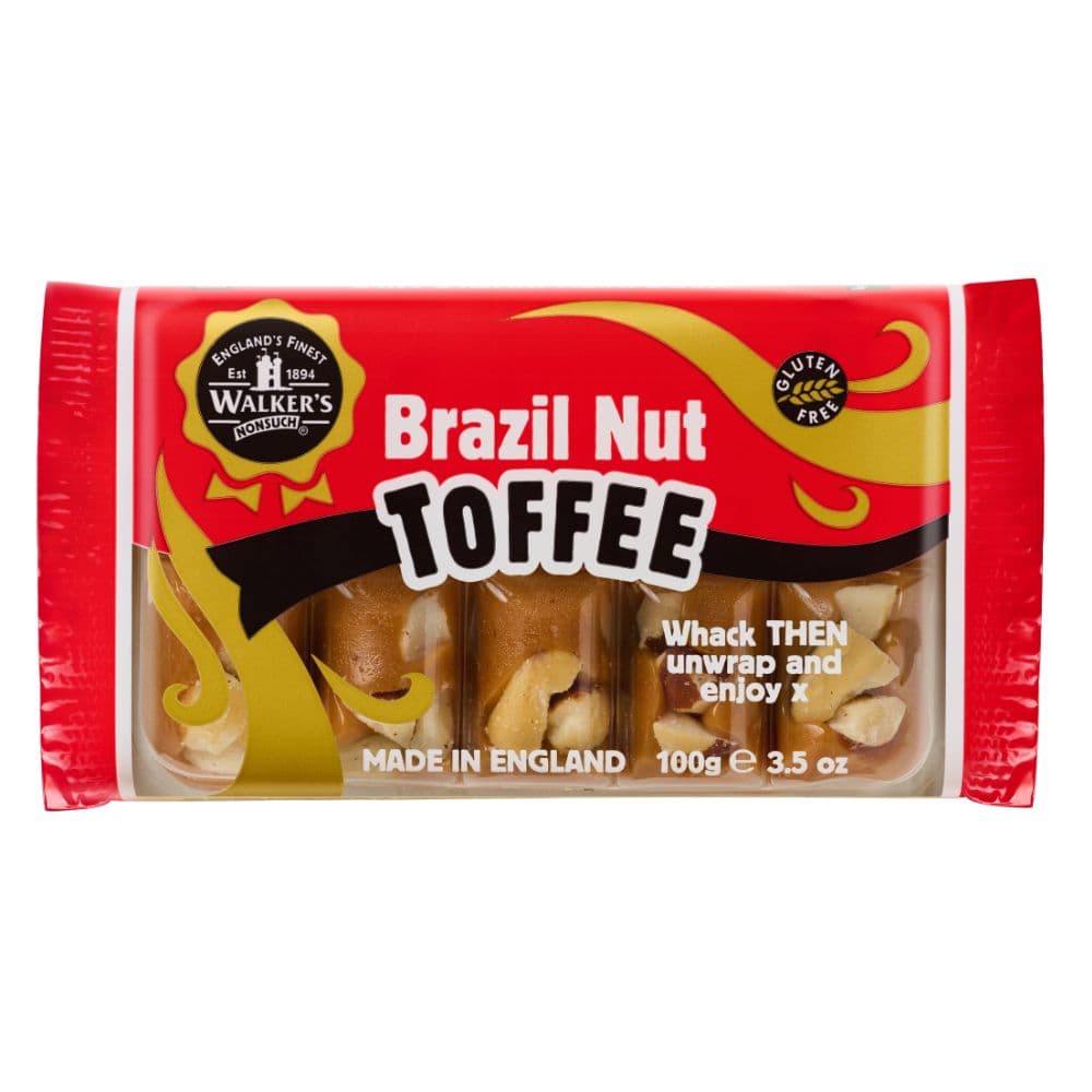 Walker's Nonsuch Brazil Nut Toffee Bars 100g