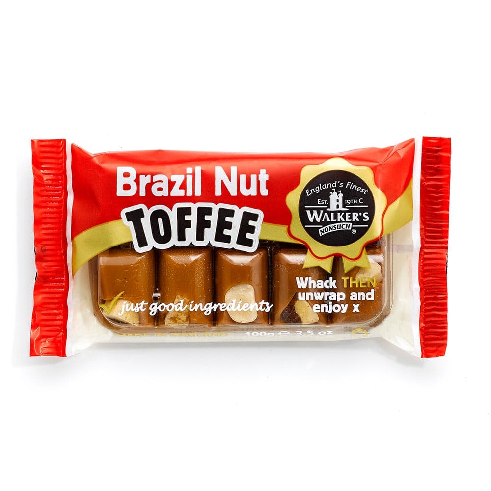 Walkers Nonsuch Brazil Nut Toffee Bars 100g