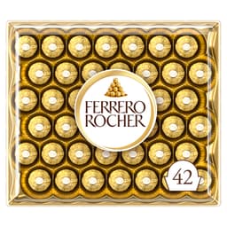 Ferrero Rocher Milk Chocolate Hazelnut Pralines Gift Box of Chocolates 42 Pieces 525g