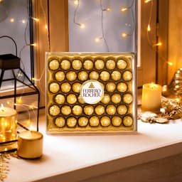Ferrero Rocher Milk Chocolate Hazelnut Pralines Gift Box of Chocolates 42 Pieces 525g 