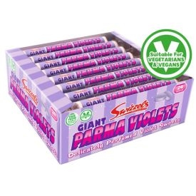 A large box of Parma Violet sweets from Hancocks