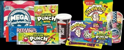 Some of the American sweets available at Hancocks