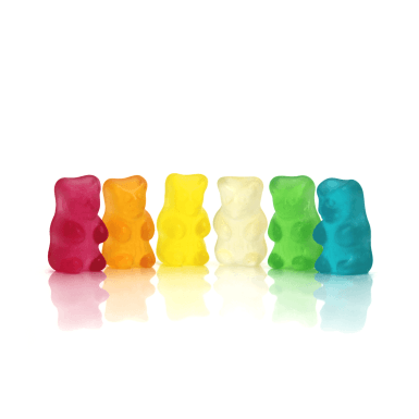 A range of sweet bear shaped candy